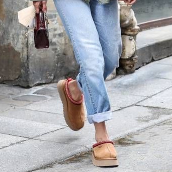 Ugg Women's Tazz Platform Slipper Chestnut 6 NEW - Picture 7 of 12